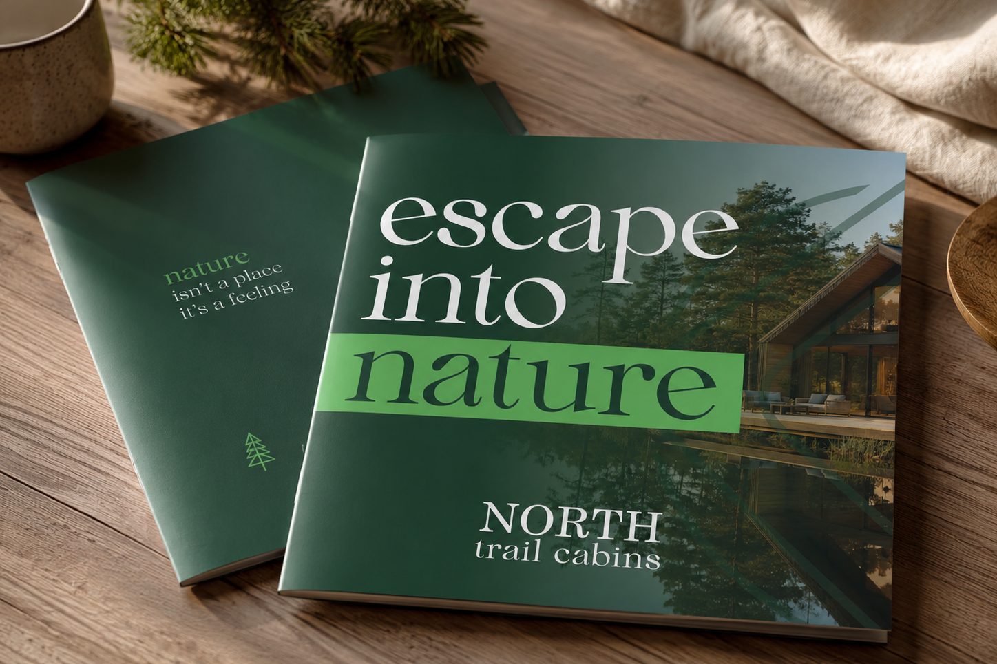 Brochure van North Trail Cabins