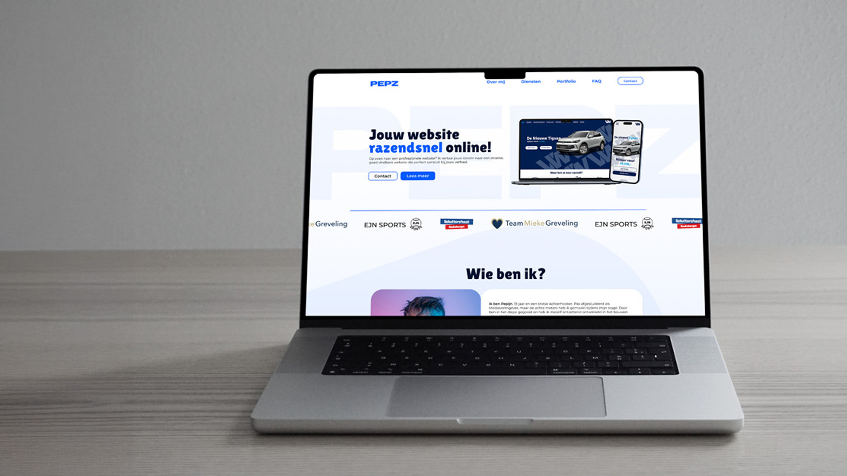 Pepz Website Mockup